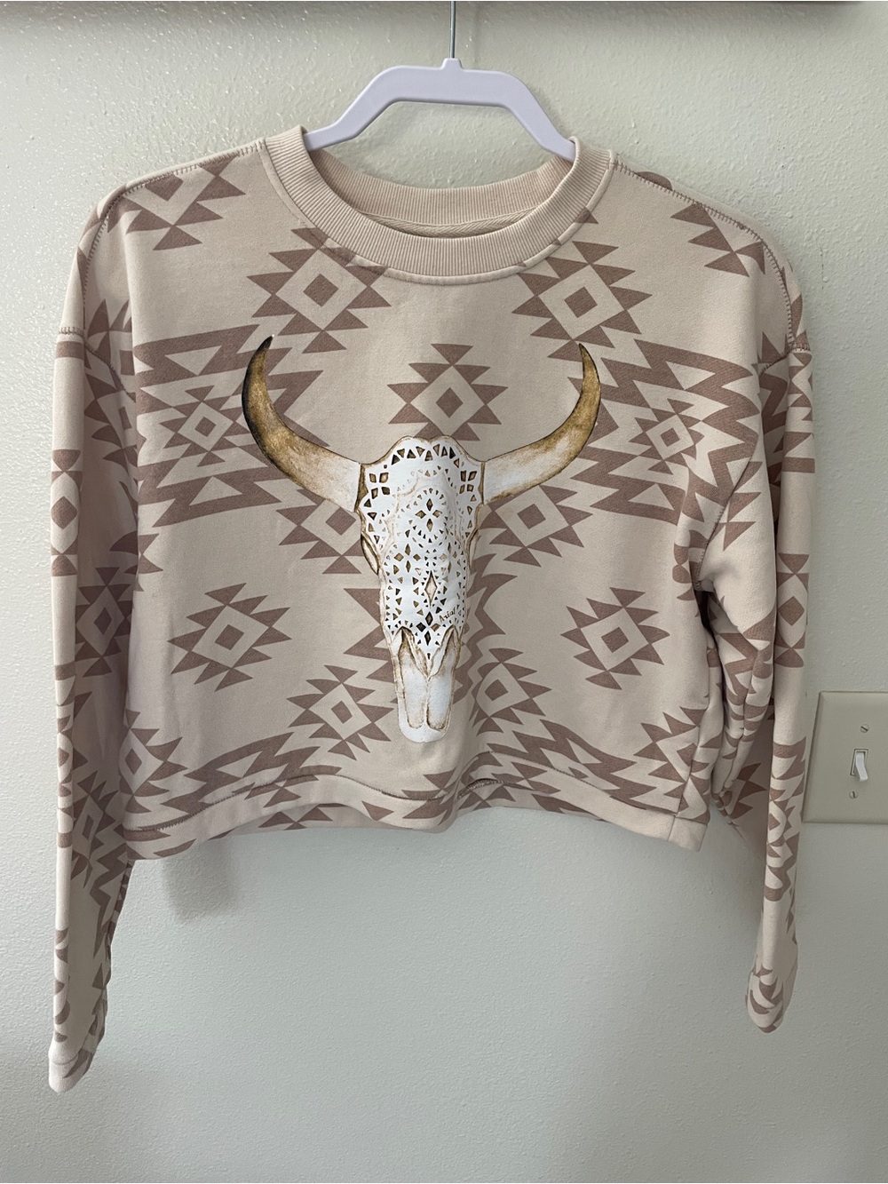 Ariat Neutral Tone Southwestern Skull Sweatshirt